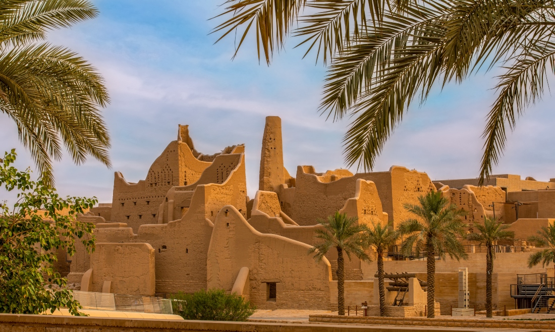 Historic mud-brick architecture in Diriyah